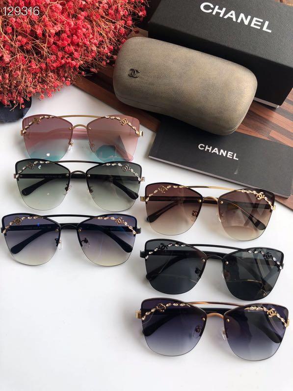 CHANEL香奈兒 2019新款 小香風精緻款碎鑽 赫本風 女款太陽鏡 百搭單品  lly1510